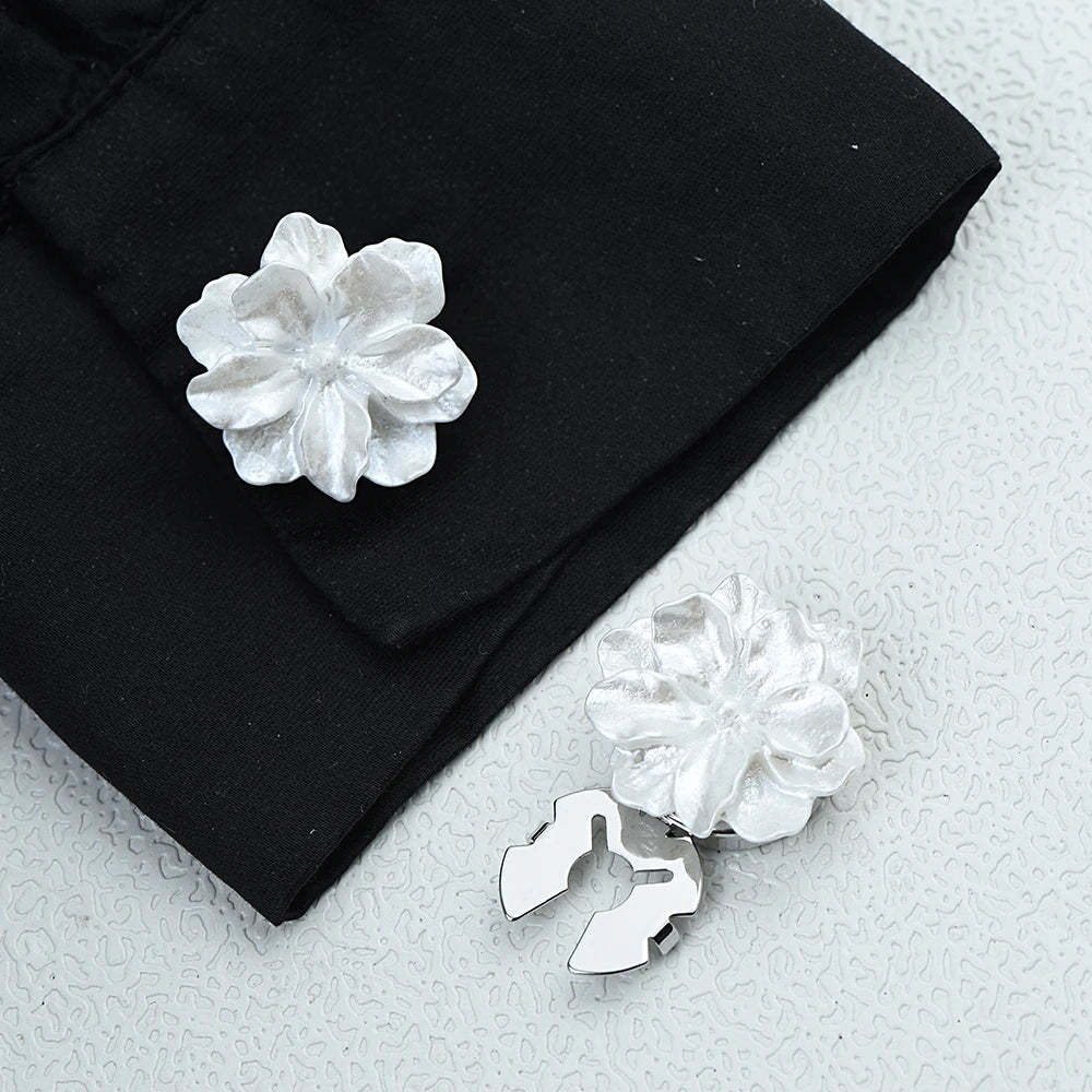 Conjunto de Coberturas de Botões Gardenia com Pérolas