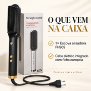 Escova Alisadora Iónica Essencial+ · Cerâmica com Iões Negativos