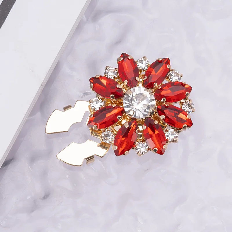 Crystal Pearl Button Covers Detachable Clip-On Shirt Coat Decorative Buttons Sewing Button for DIY Blouses Clothing Women Men