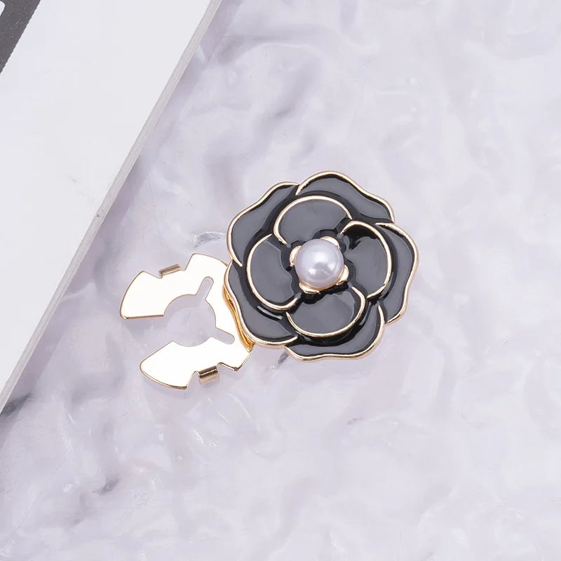 Crystal Pearl Button Covers Detachable Clip-On Shirt Coat Decorative Buttons Sewing Button for DIY Blouses Clothing Women Men