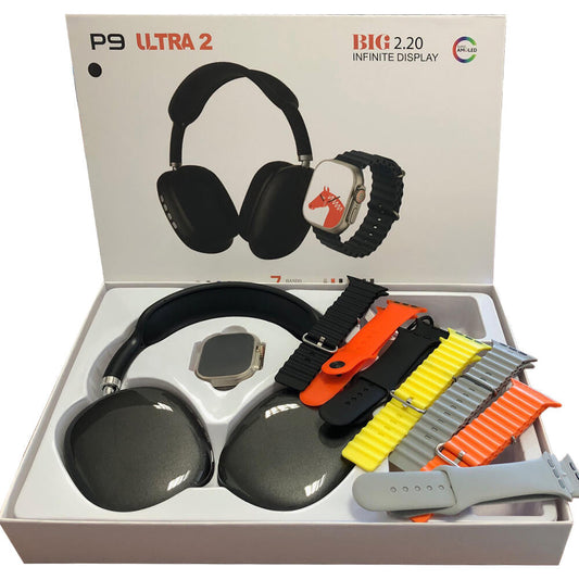 RELOJ INTELIGENTE + AURICULARES P9-PRO
