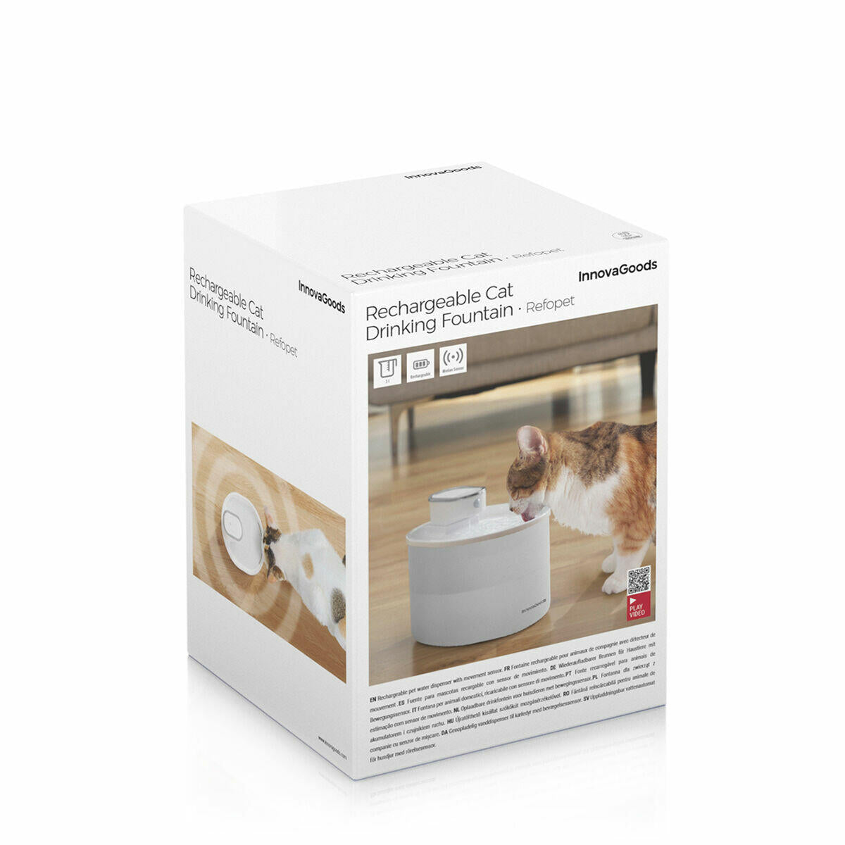 Fonte Recarrregável para Gatos com Sensor