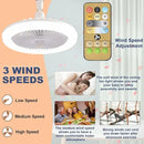 Candeeiro e ventilador de teto 2 em 1